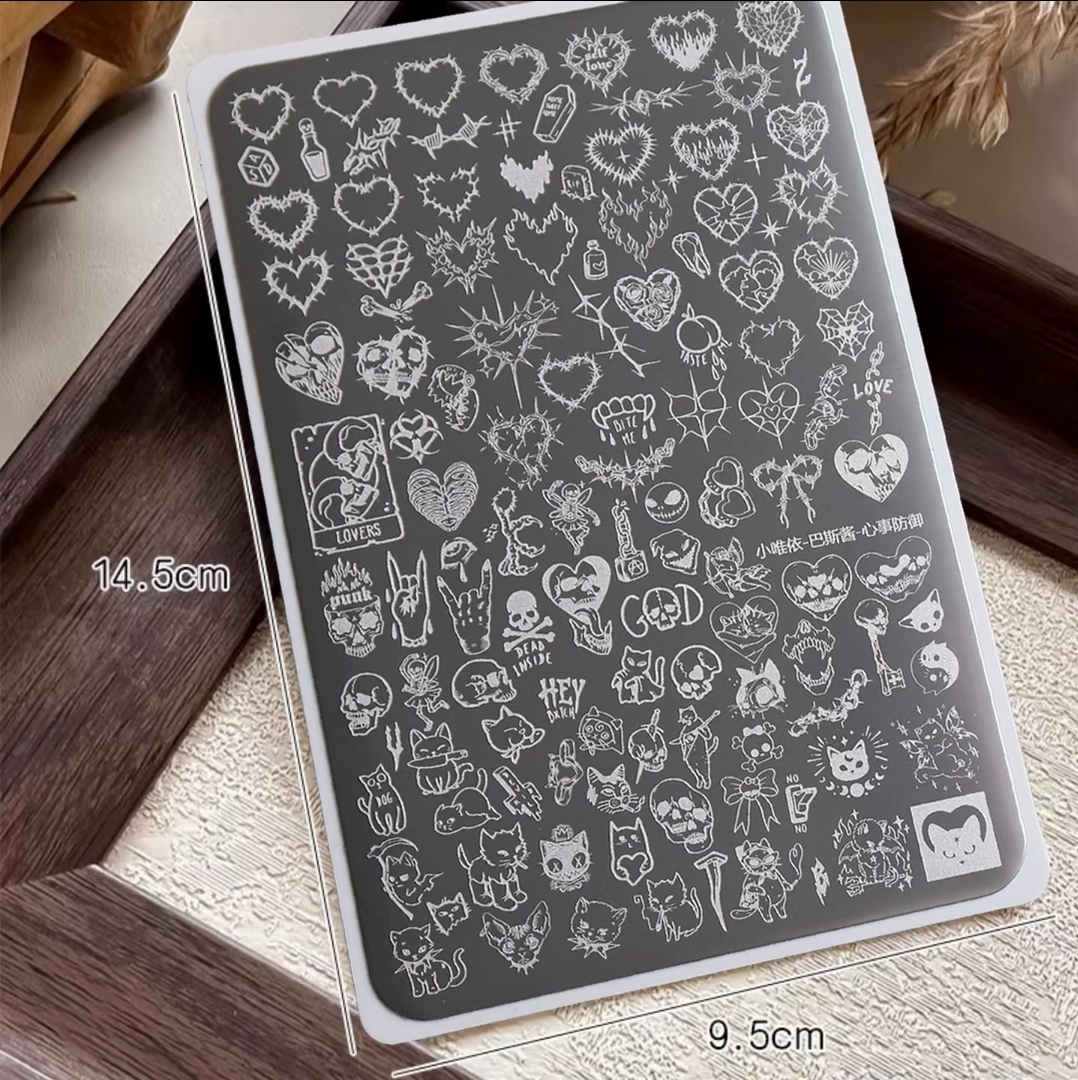 Cute nail stamping plate from Rednote Xiaohongshu — shop with ShopMe Agent